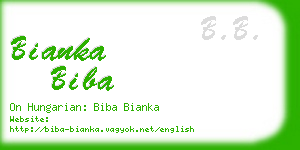 bianka biba business card
